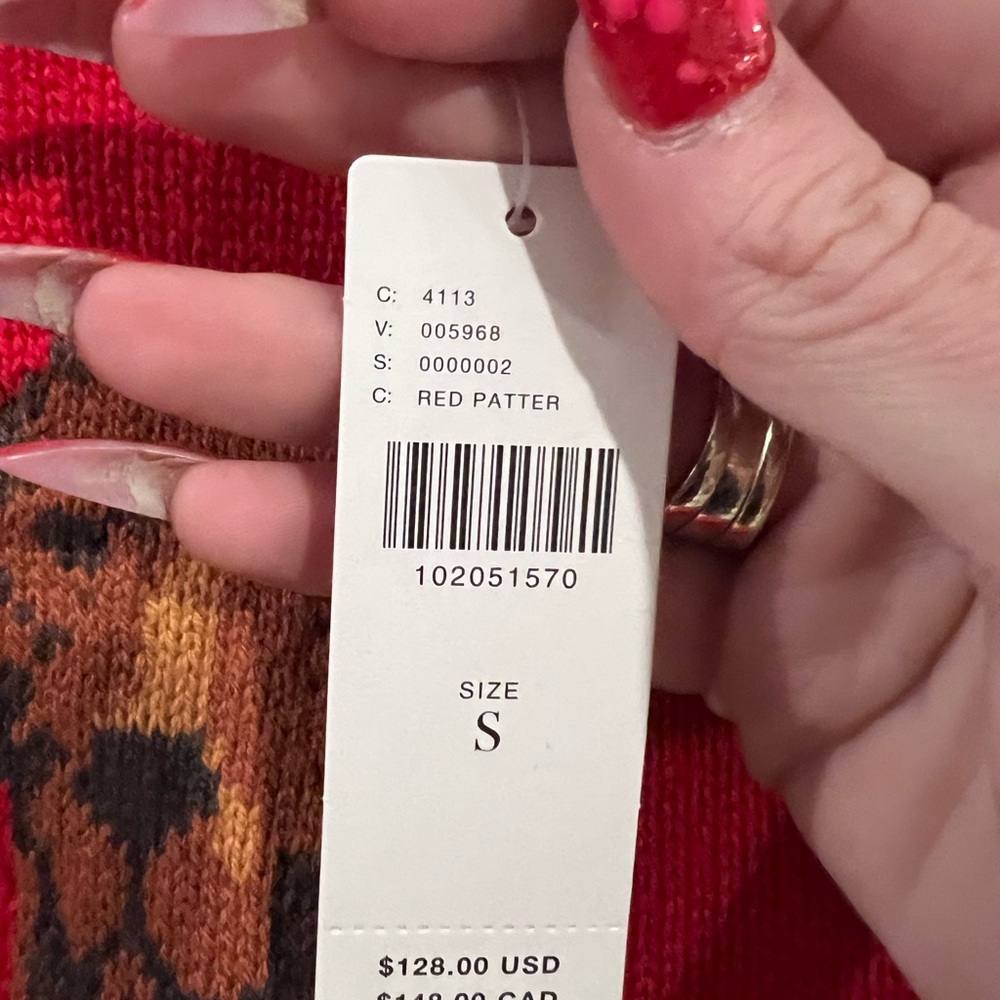Anthropologie Porridge Jolene Pullover Sweater, SMALL RED NWT - Picture 6 of 6